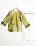 Floral Printed Top & White Cargo Trousers