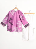Floral Printed Top & White Cargo Trousers