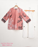 Floral Printed Top & White Cargo Trousers