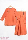 Handcrafted Grace 2-Piece Printed Shirt & Trouser