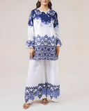 Floral Dream Stitched 2-Piece Shirt & Palazzo Set