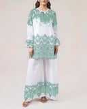 Floral Dream Stitched 2-Piece Shirt & Palazzo Set